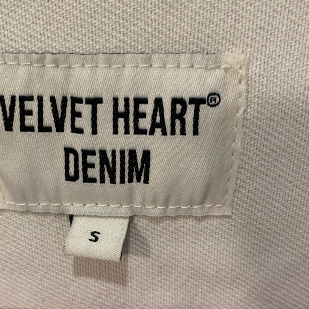 NWOT Oversized Velvet Heart Women's Off-White Denim Utility Jacket Small - Picture 4 of 13
